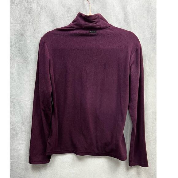 Columbia Womens Sportswear Fleece Sweatshirt Purple 1/4 Zip Pullover Size M - Picture 4 of 9